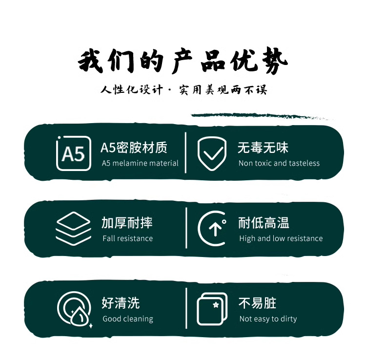 密胺创意平底锅盘特色炒饭盘子烤肉盘带手柄西餐意面小吃盘凉菜盘详情2