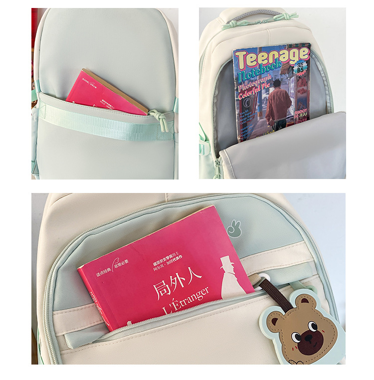 批发新款初高中学生大容量书包轻便减负背包小学生简约结实双肩包详情32