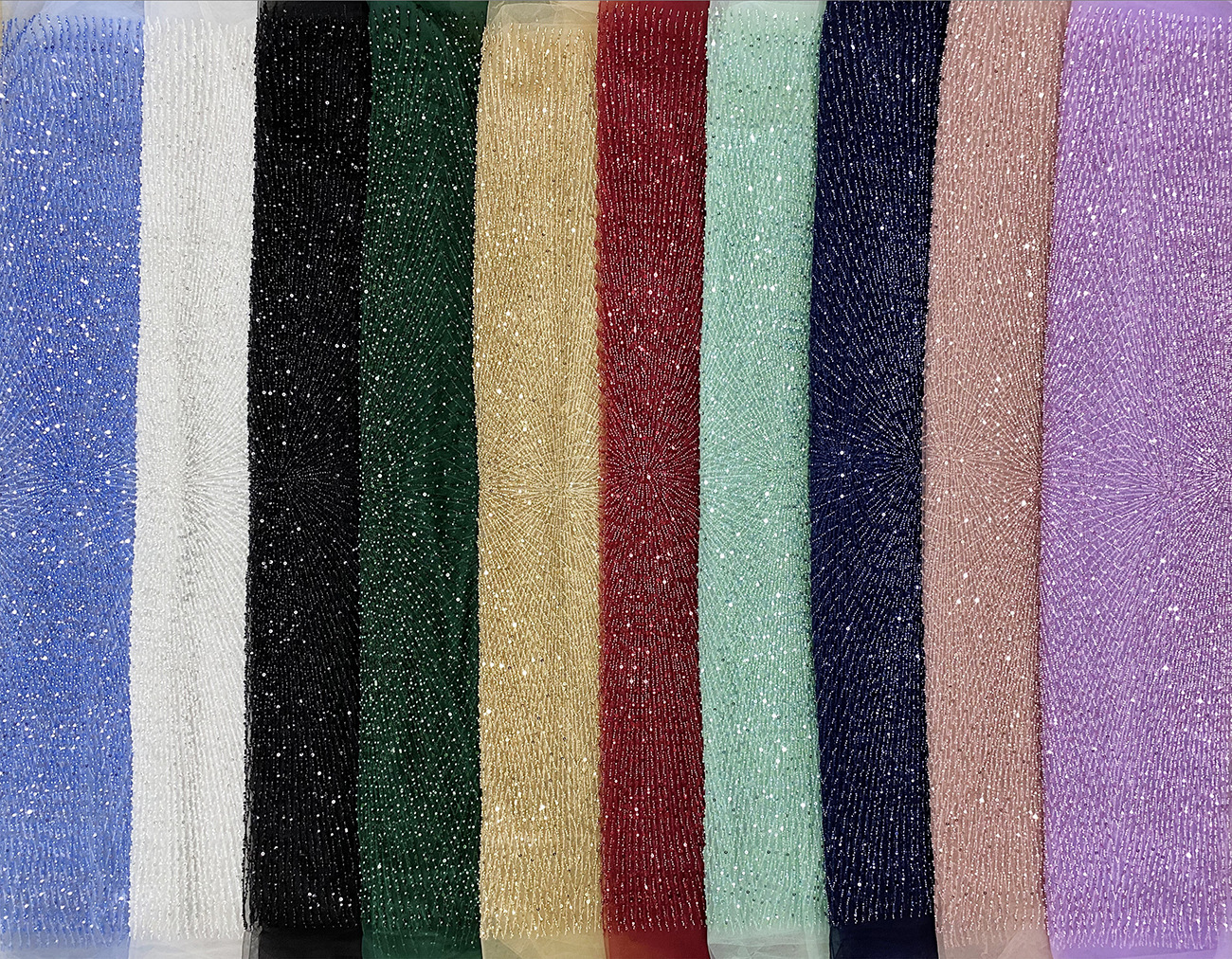 Embroidery ERylace, a fabric for wedding gowns and evening gowns with tube, bead, sequin, mesh fabric and lace embroidery, is in stock at the factory pic 4