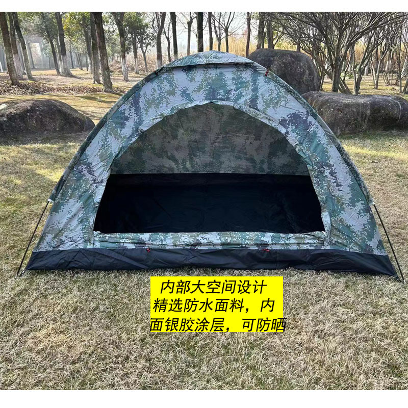 户外帐篷军绿迷彩数码手动搭建双人多人沙滩野营帐篷礼品帐篷批发详情6