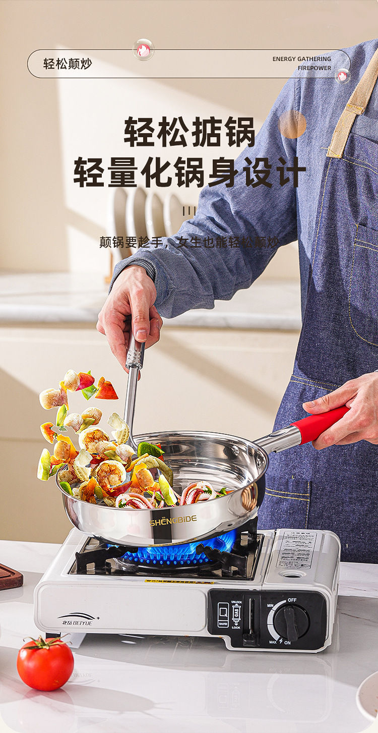 潮州互发跨境炊具不锈钢锅具套装6件套带硅胶手把全套组合详情6