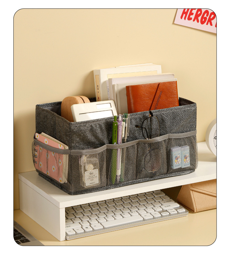 百纳箱棉麻带轮整理箱衣柜内部收纳露营收纳箱详情11