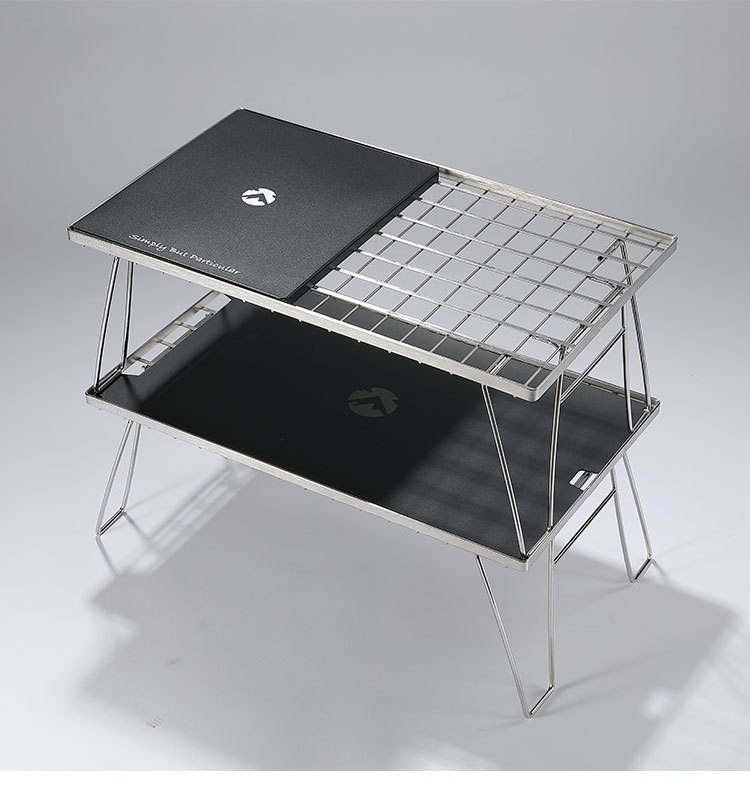 CampingmoonT-2309BK black square top plate outdoor tent camping equipment flat plate suitable for camping setup accessories pic 9