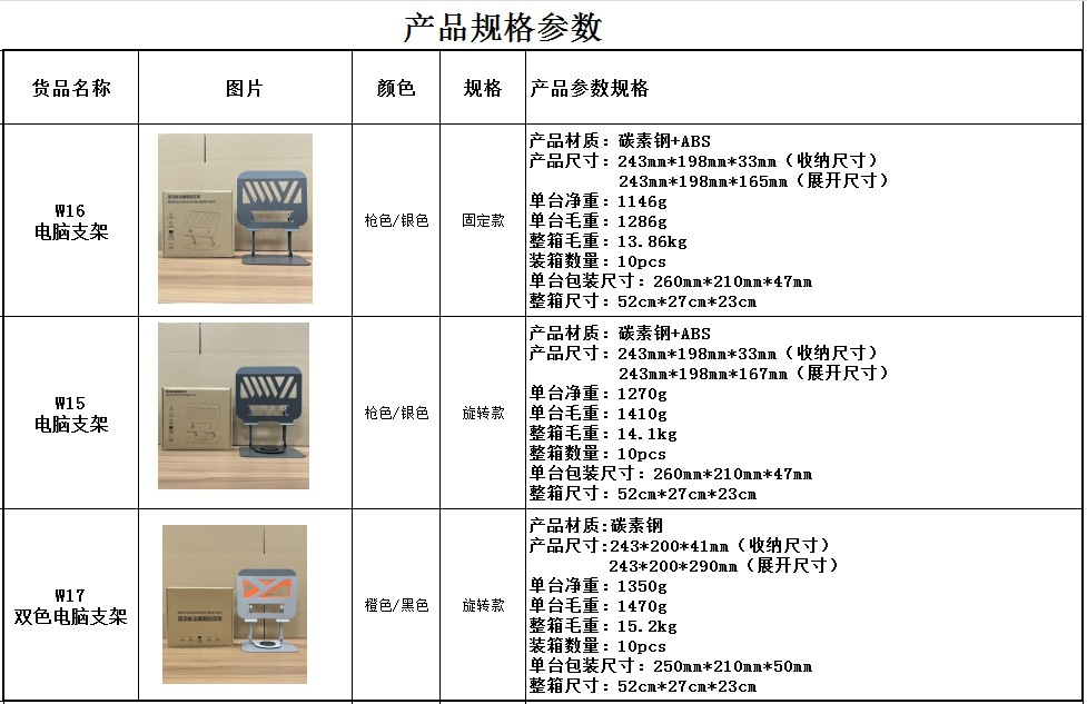电脑支架桌面折叠垫高一体悬空散热增高架16寸旋转金属笔记本支架详情2