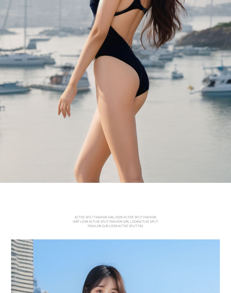 Swimsuit Women 2025 New one-piece sexy small bust, slimming and belly covering, high-end seaside vacation swimsuit -125085 pic 8