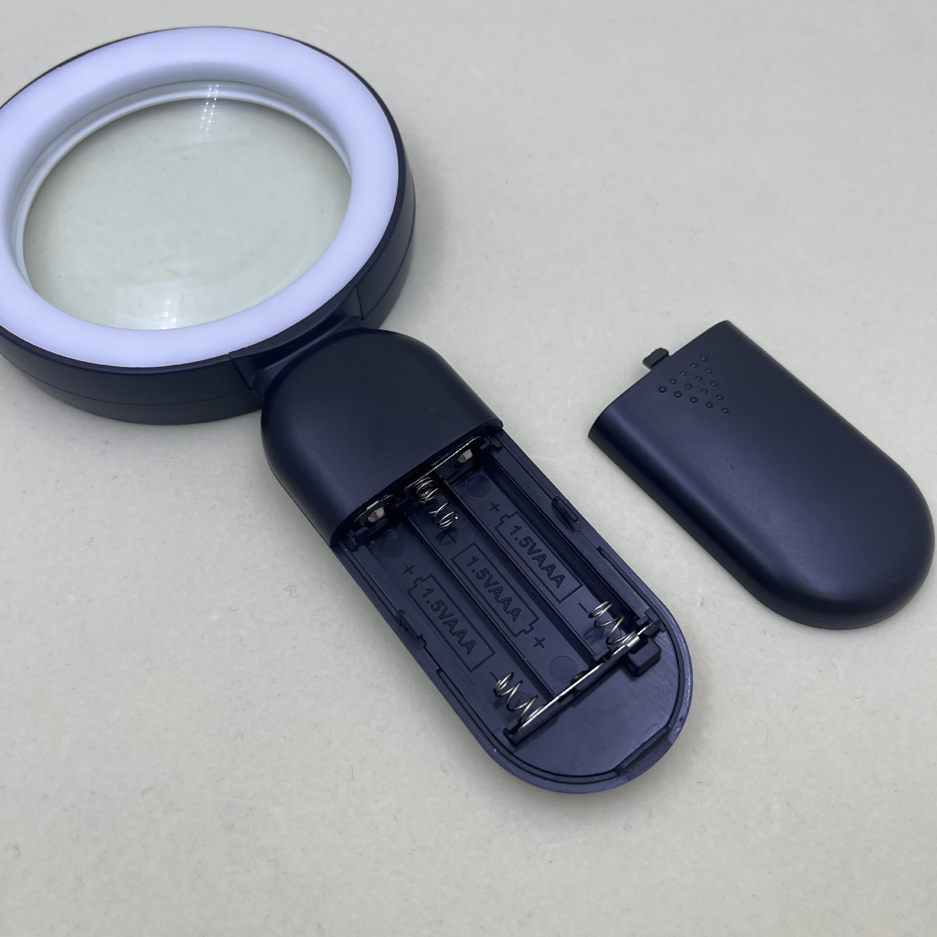 跨境新款手持式带21个LED灯3档调光高倍礼品古董邮票鉴宝放大镜详情9