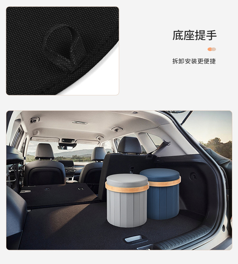 Round storage sofa stool, walk-in closet, bedroom dressing stool, living room foot stool, round shoe-changing stool, low stool, storage pic 18