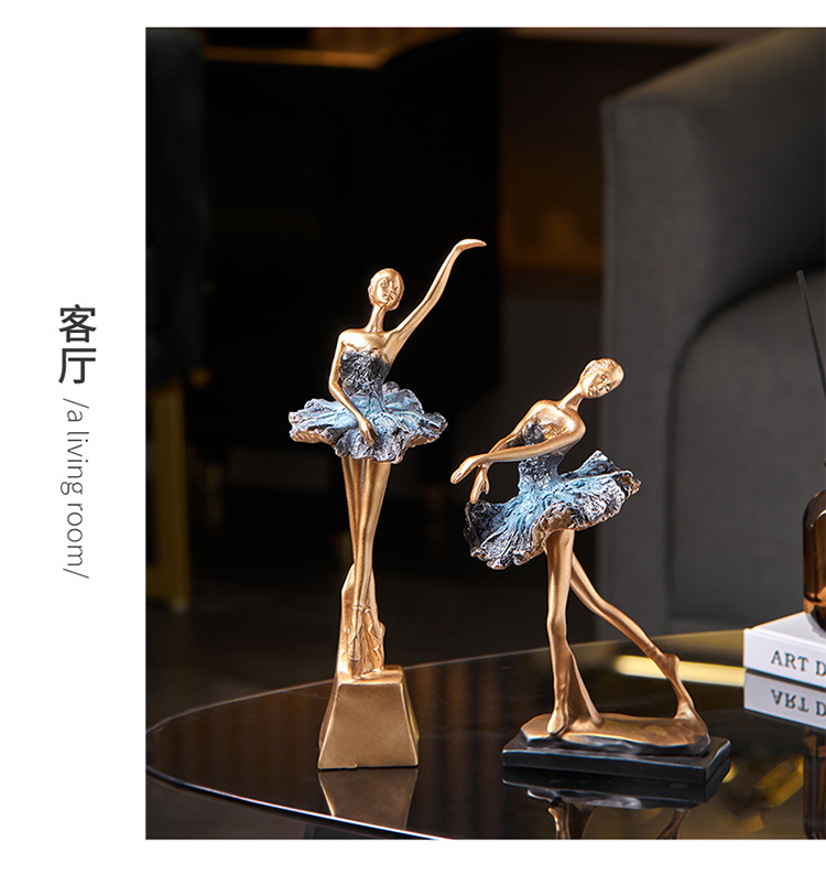轻奢高档芭蕾舞女孩摆件装饰品玄关客厅电视柜酒柜舞蹈艺术高级感详情12