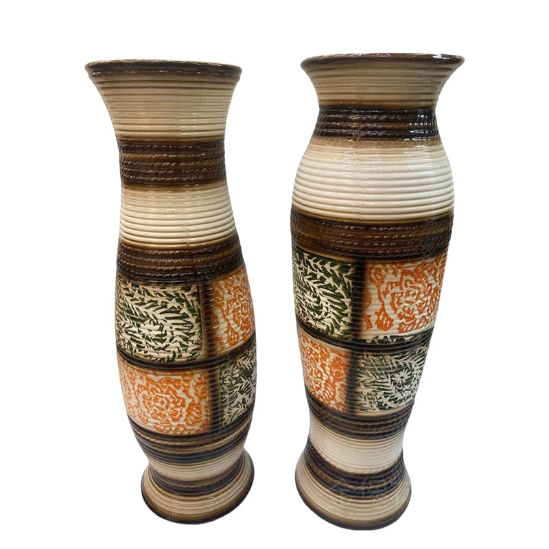 60cm花瓶厂家批发陶瓷花瓶欧式客厅摆饰绢花工艺落地大小花瓶详情7