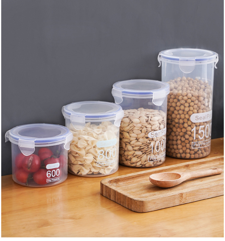 家用厨房收纳罐防虫防潮密封盒子零食干贝储物透明塑料罐保鲜盒详情7