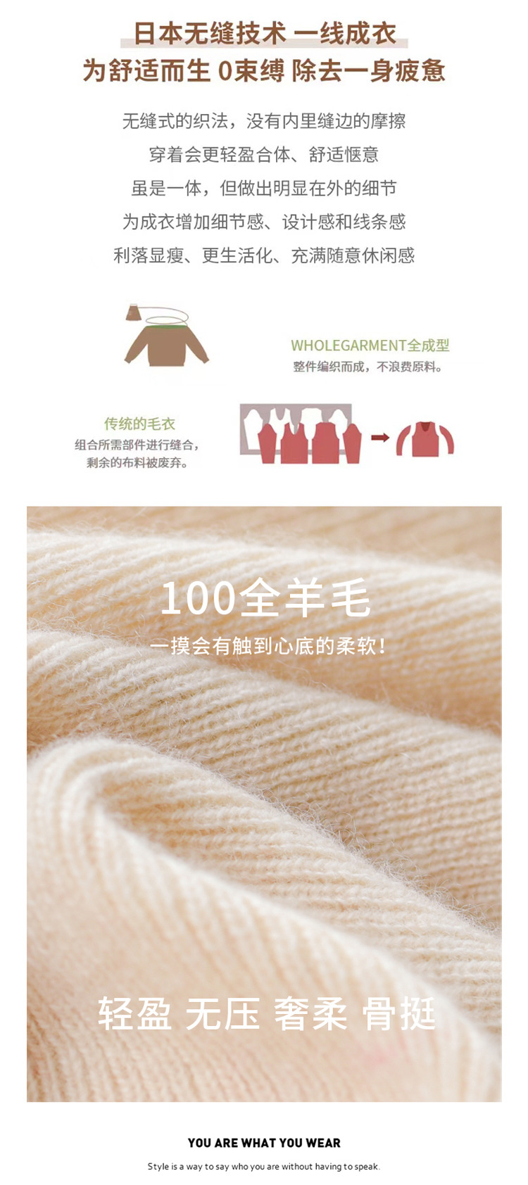 半高领100%羊毛毛衣女2023新款冬季修身百搭打底衫长袖针织上衣女详情5