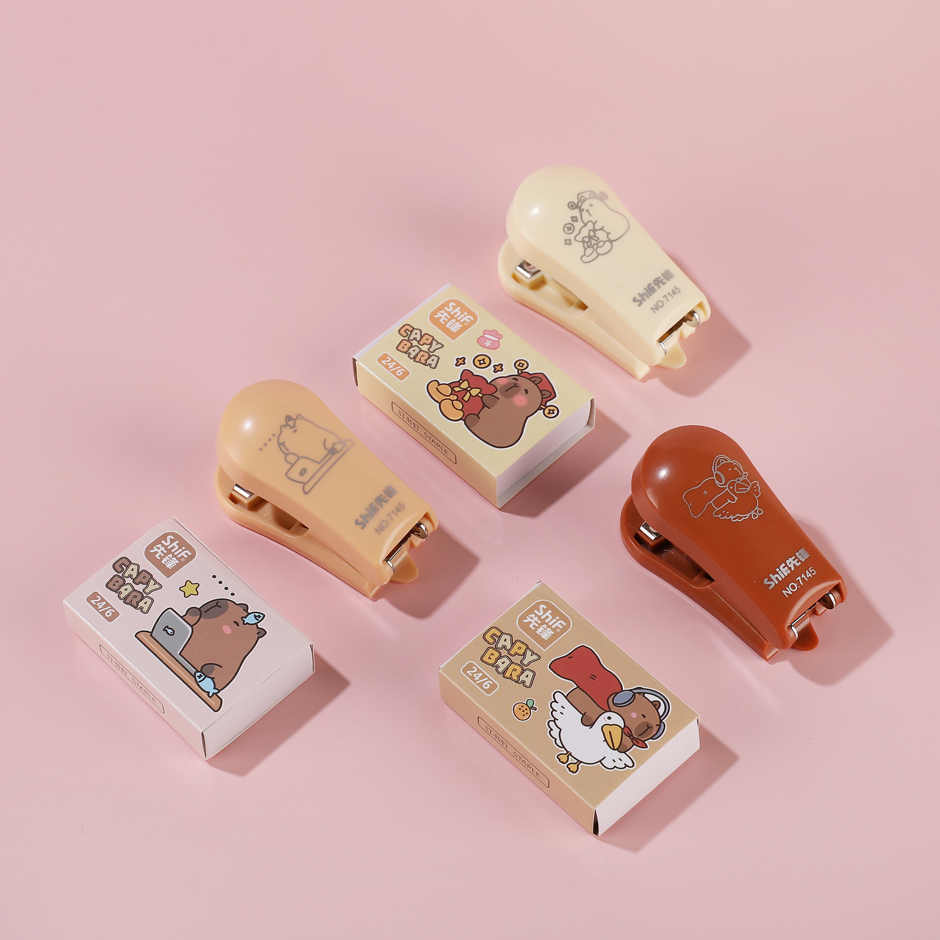 Pioneer 7145 Capibala Mini Stapler No. 12, Mini Stapler and Stapler Set, small and cute pic 3