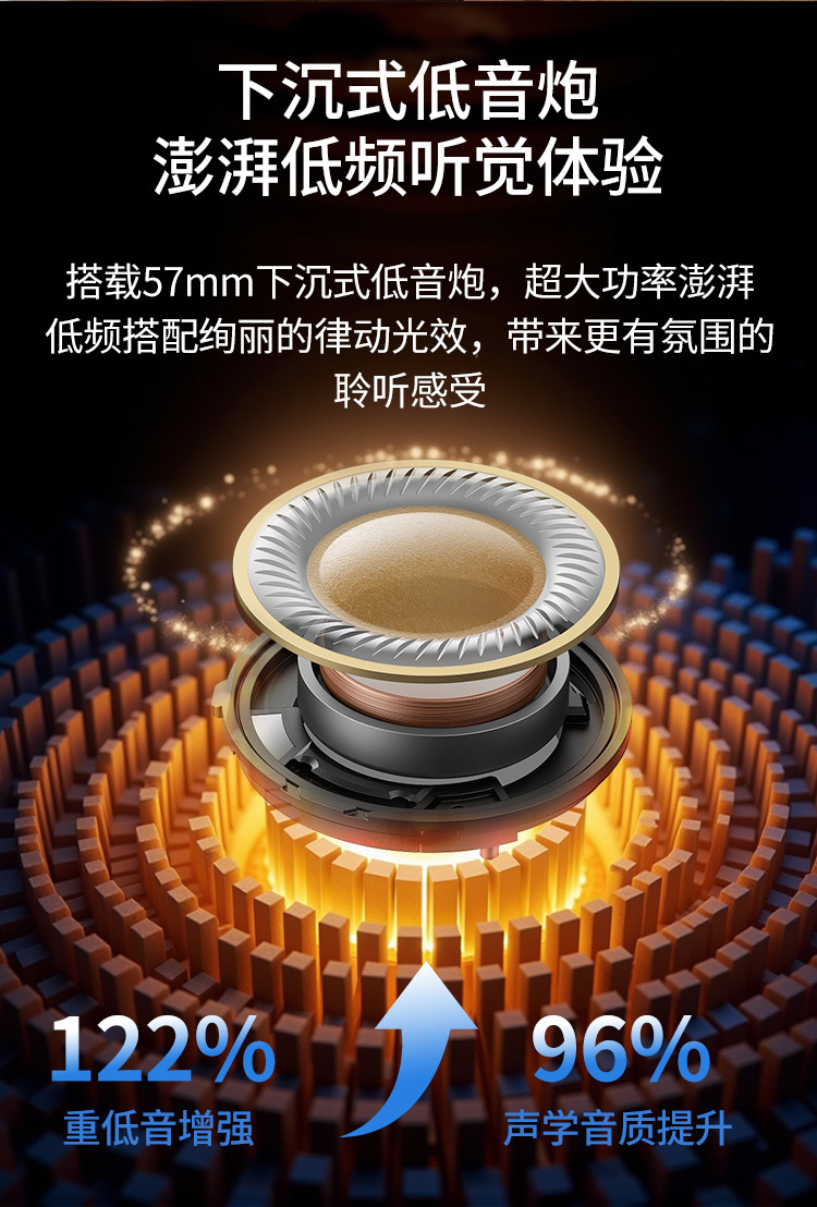 白噪音水母桌面新款代蓝牙音箱音响礼品RGB创意跨境灯低音炮琉璃4详情6