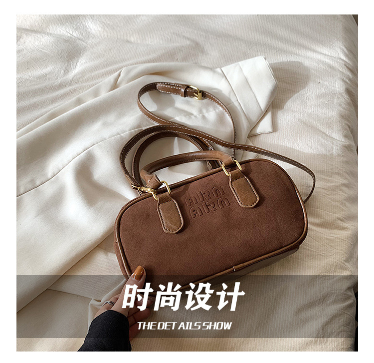手提保龄球女包复古小方包纯色简约单肩包潮搭斜挎包简约休闲包详情15
