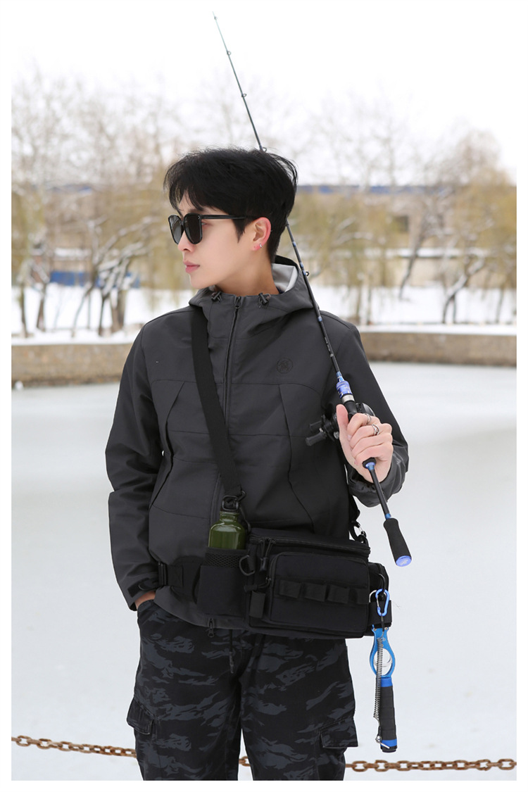 Lu Ya Bag, multi-functional waist bag, single-shoulder backpack, fishing crossbody bag, fishing gear rod bag, fishing storage bag, complete set of equipment pic 19