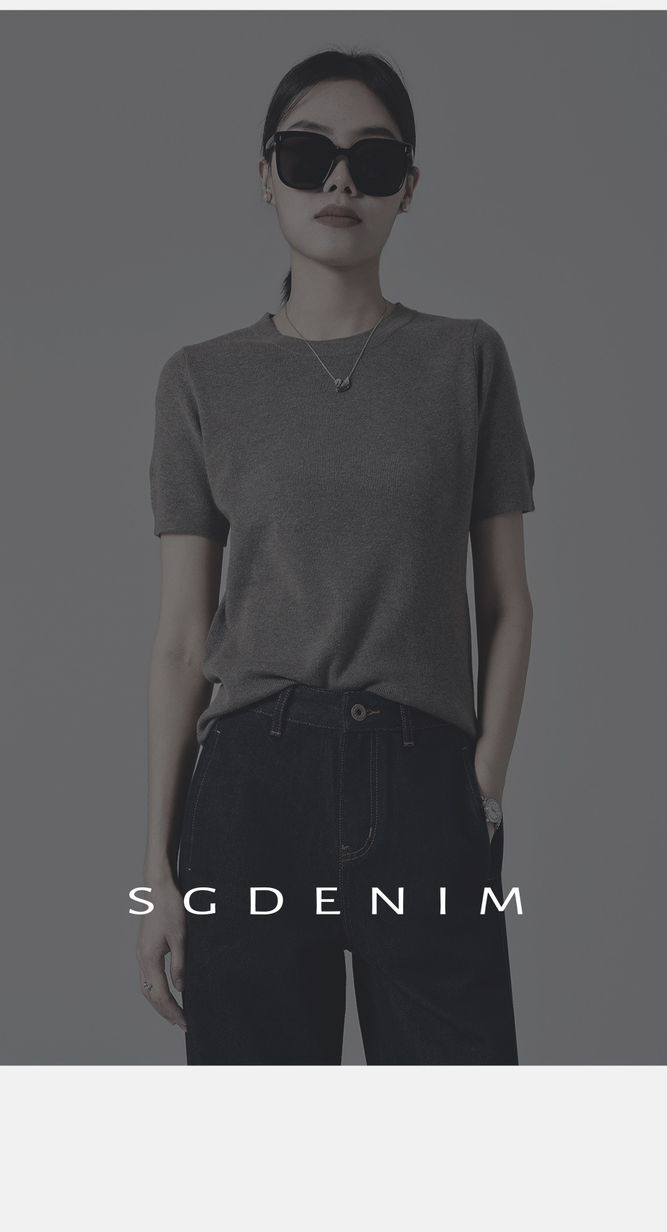 Spring Denim/Slightly curved high-waisted jeans for women, loose and wide-leg, original color 2026 Spring new style, elegant and slimming pic 29