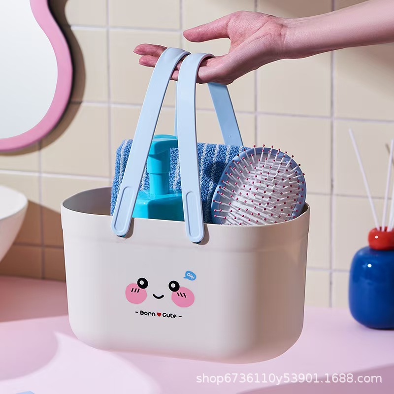 Bath hand-held basket, student toiletries, dry and wet separation, bathroom, bath, dormitory storage, shower basket, small basket pic 3