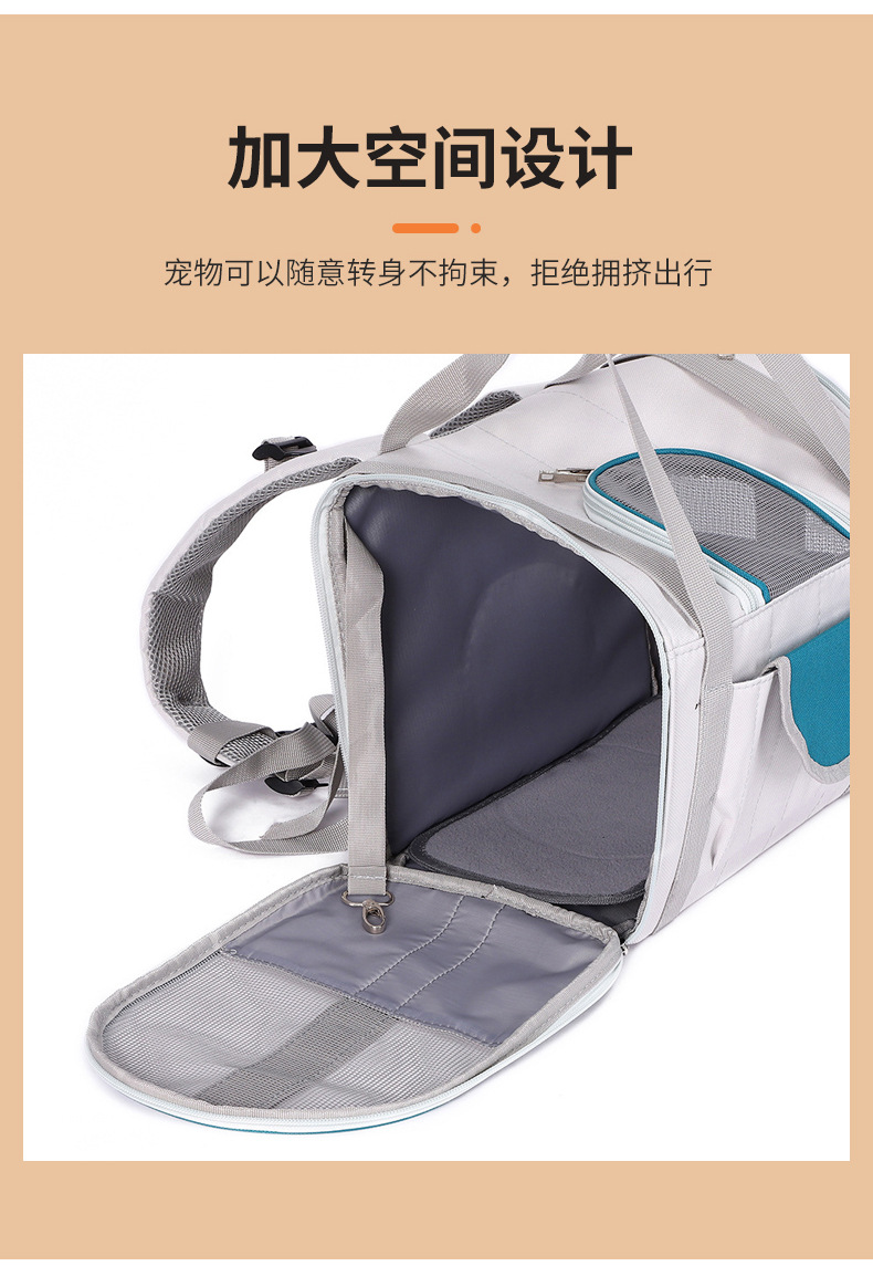 Rongka Pet Cross-border Portable Pet Bag, Portable Pet Backpack, Backpack, Breathable and transparent cat and Dog bag pic 3