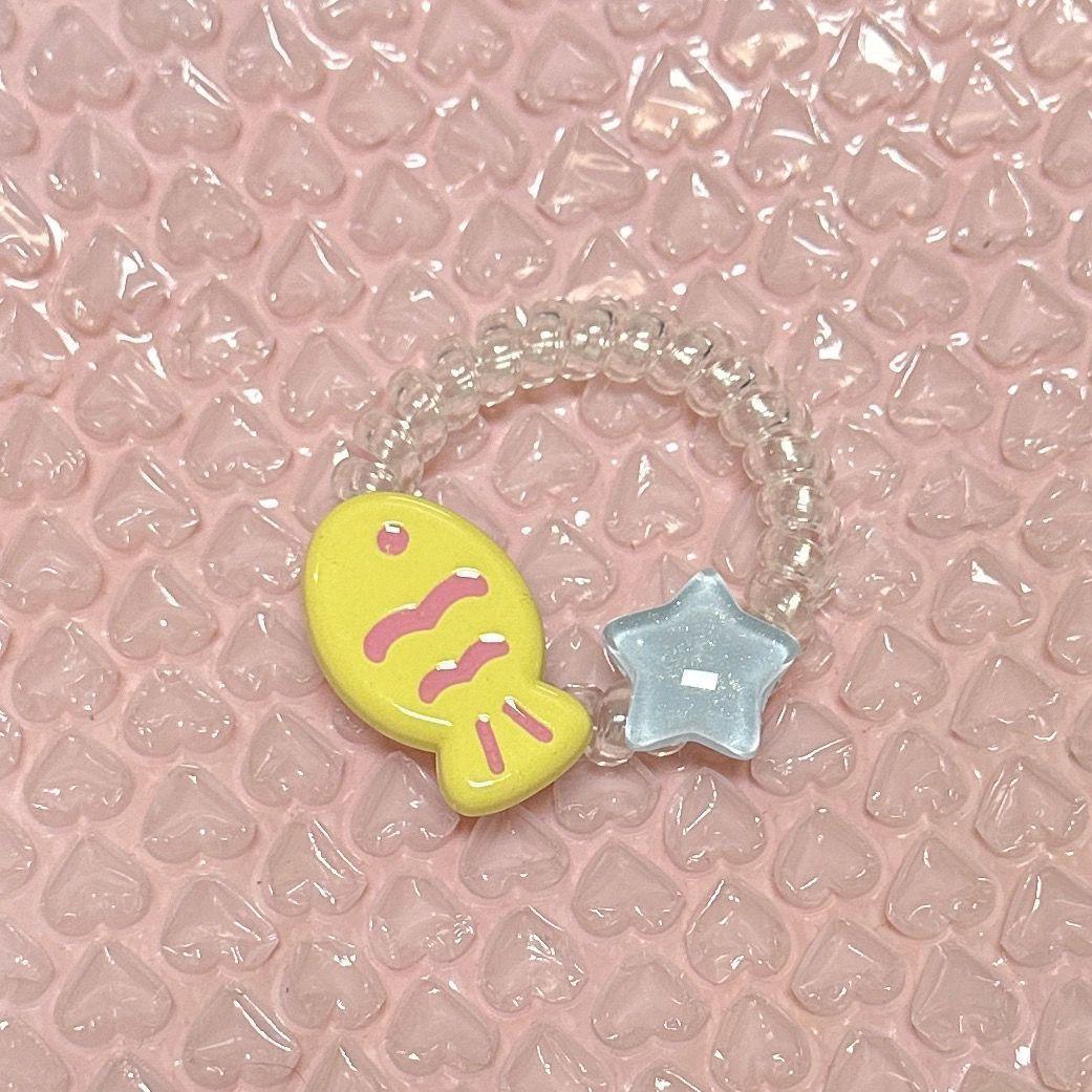 Chou Yu Yaki Star Phone Circle Korean version in Cute couple, colorful student, simple heart cartoon accessories, headwear and hair accessories pic 5