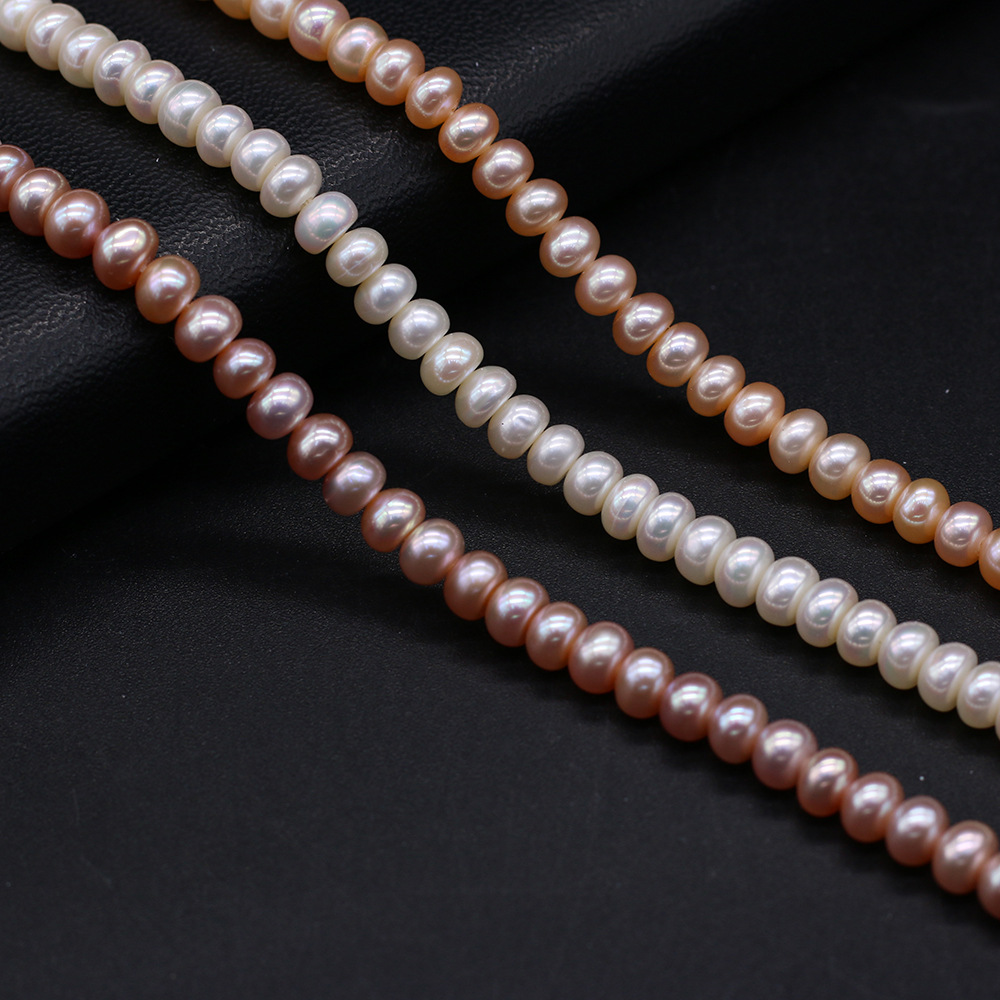 Natural freshwater pearl four-sided glossy pearl DIY jewelry accessories, handcrafted jewelry necklaces, wholesale and production pic 3