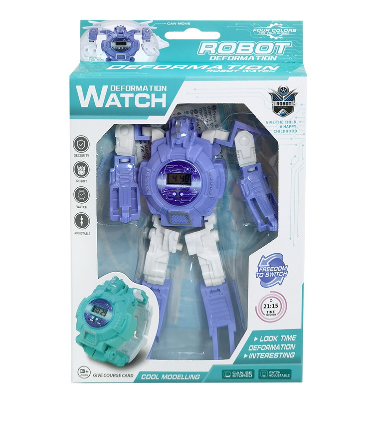 Transforming robot, children's electronic watch, men's casual smart watch, display screen, multi-functional sports watch pic 18