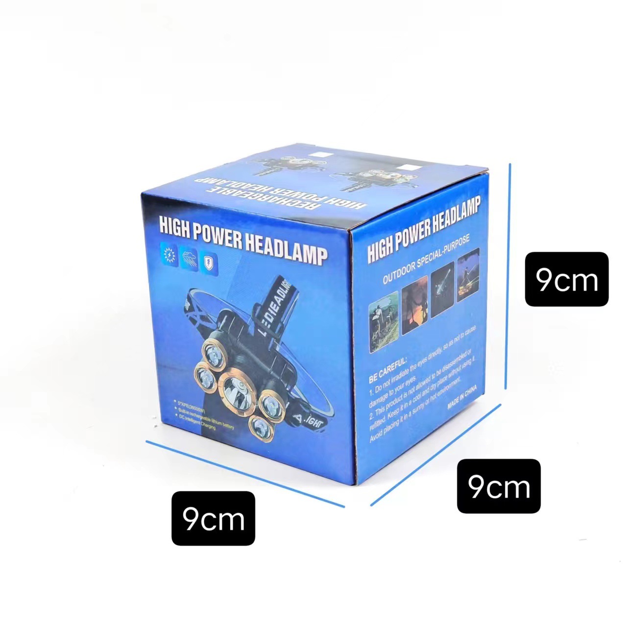 Cross-border high-intensity long-range 5LED headlamp, outdoor portable flashlight, night riding fishing lamp, mining lamp, USB charging pic 5