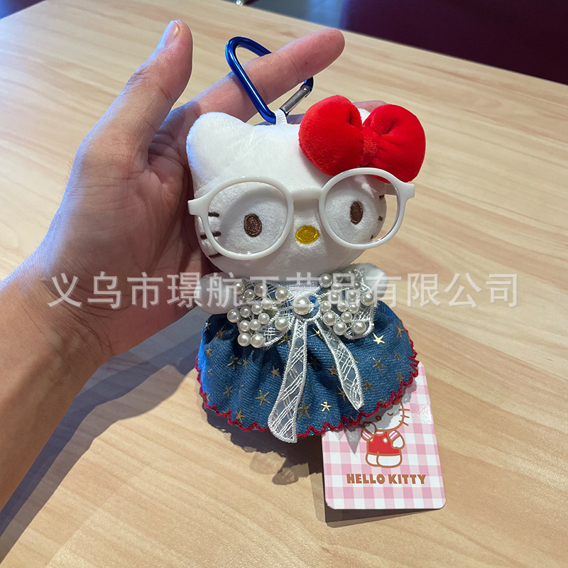 hellokitty small pendant plush toy, genuine Hello kitty cat doll, Hello Kitty keychain bag pendant pic 3