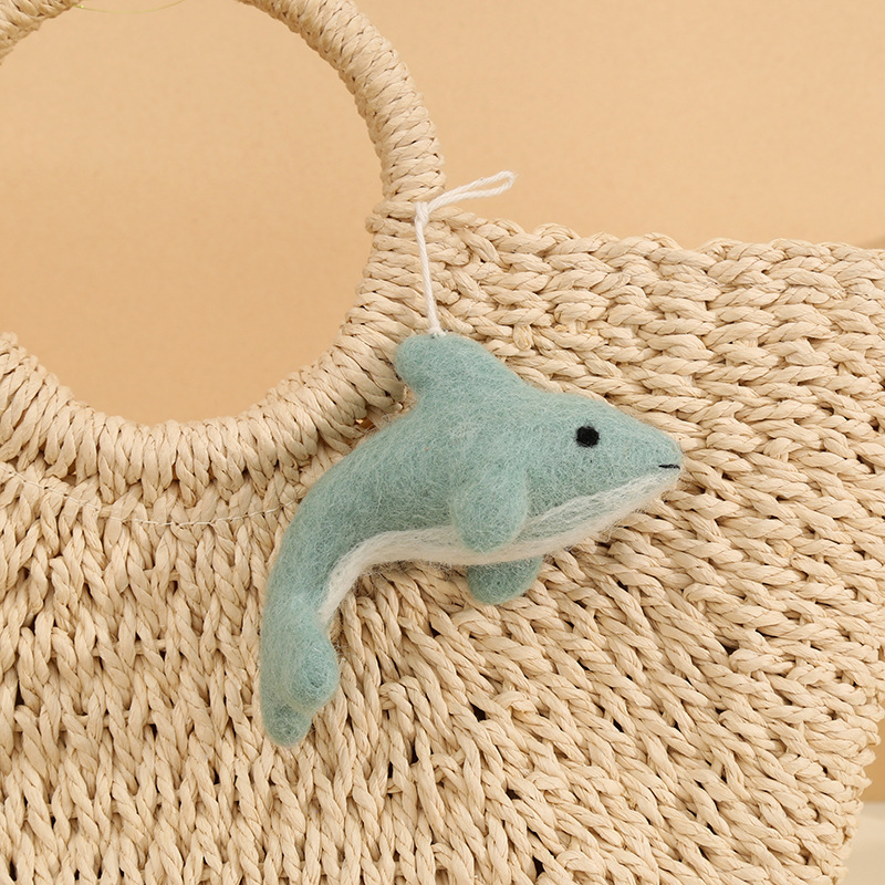 Underwater World Dolphin Handmade wool Felt pendant, decorative creative bag, cute factory wholesale Original design pic 8