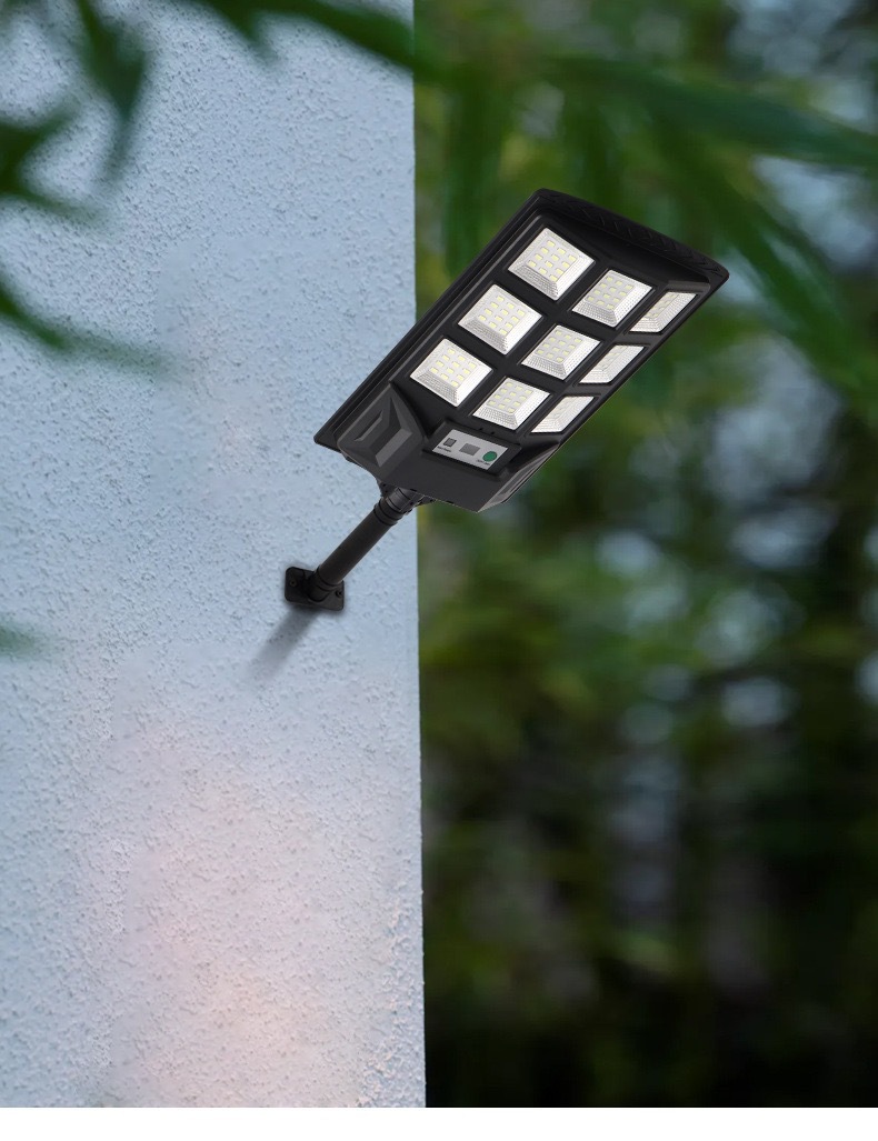 长苏私模亚马逊爆款三面发光太阳能灯光控遥控户外防水庭院小壁灯详情14