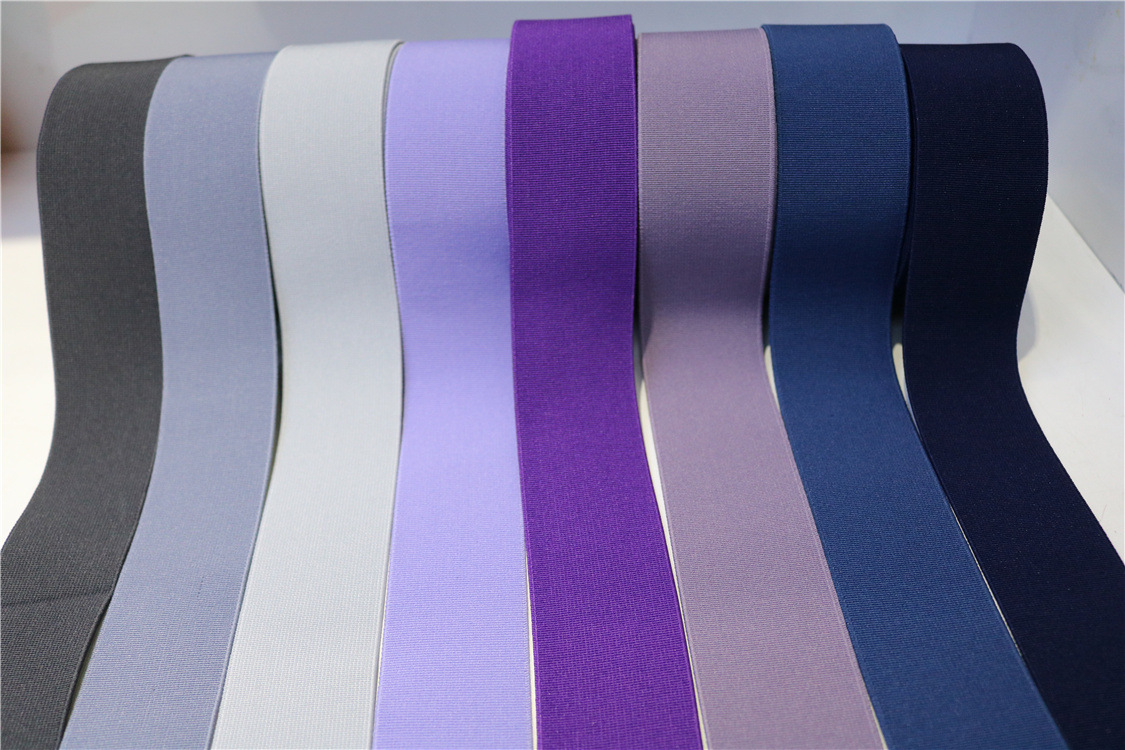 The manufacturer has in stock colored webbing, polyester denser imitation nylon elastic bands, clothing accessories, rubber bands, and supports color processing pic 7