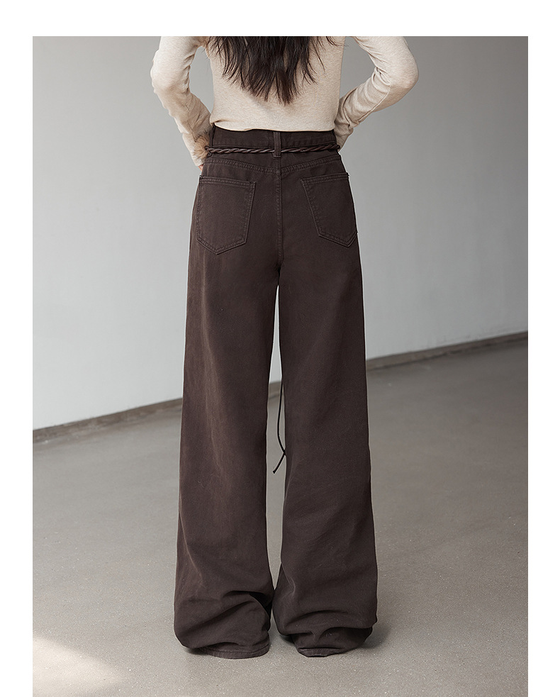 【 Denim Simple】 Ge Ming Korean Commuter straight-leg jeans for Women 2025 Autumn New Style Long Pants N732C pic 40