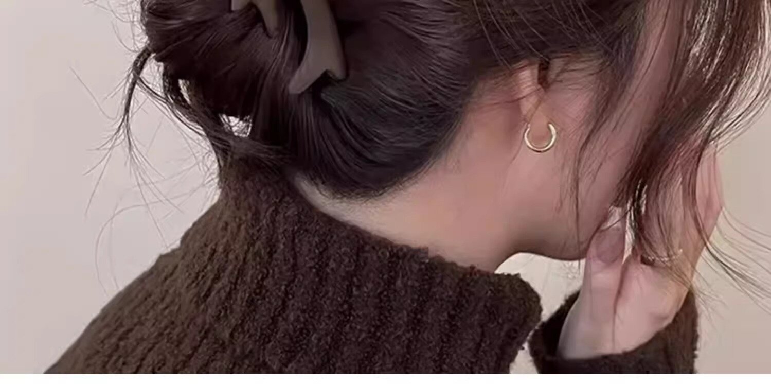 美拉德咖色磨砂抓夹女高级感盘发发夹后脑勺大号发量多鲨鱼夹头饰详情3