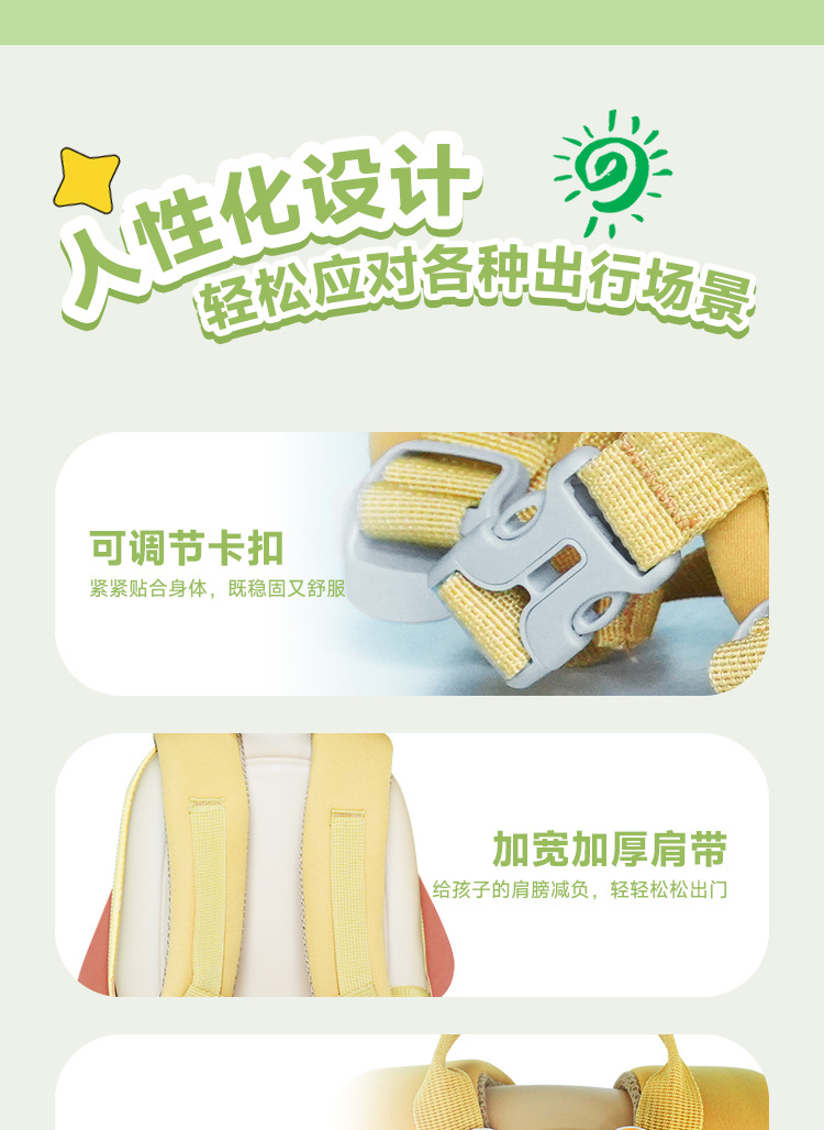 LOY儿童led背包男女小孩子智能防水潮流DIY动漫户外安全提示包详情5