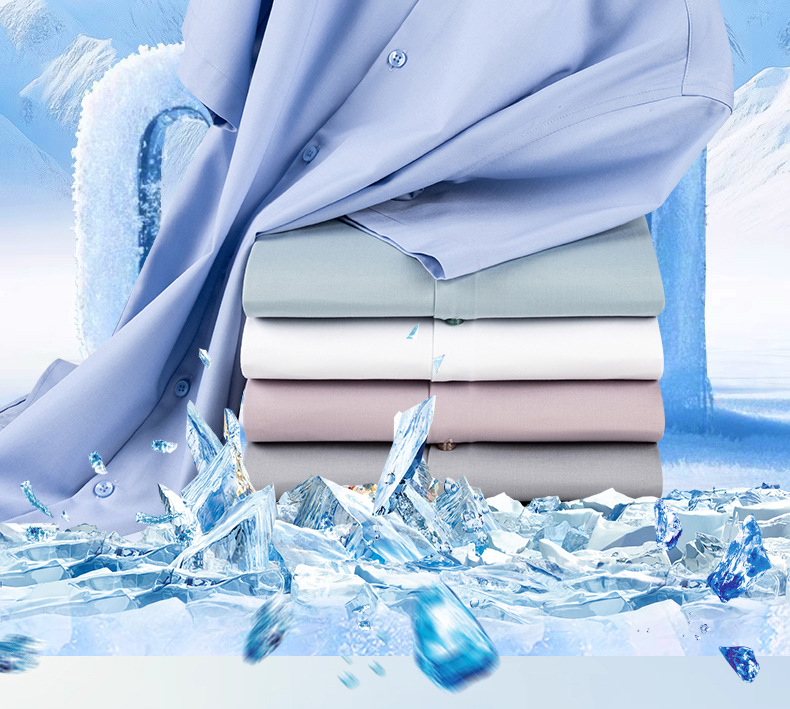 【 Mulberry Silk 】 Short-sleeved shirt for men, wrinkle-free, professional workwear top, summer thin business shirt pic 2