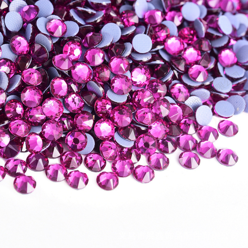 Wholesale of high-quality cross-border eight or eight small imitation Chinese flat-bottomed diamond, glass and crystal diamond diy nail art accessories pic 4