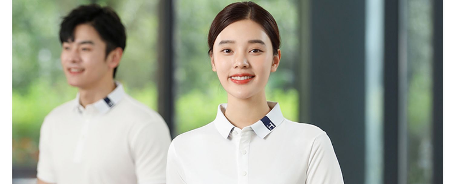 夏季工作服t恤短袖翻领企业厂服饭店餐饮服务员半袖工衣印字详情25