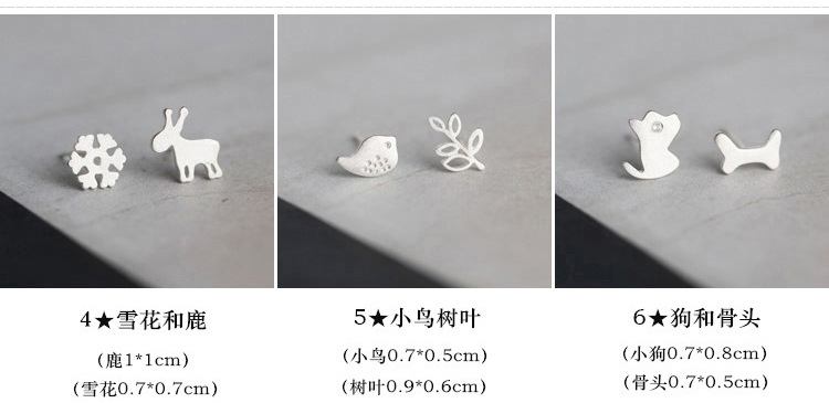 S925纯银韩国个性冷淡风小耳钉女简约创意气质学生百搭耳环耳饰品详情2