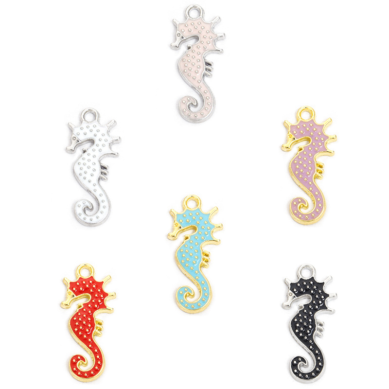 海马滴油合金挂件 海洋DIY饰品配件手链项链耳环钥匙链动物小吊坠详情3