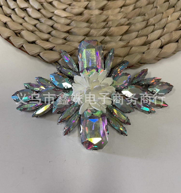 Handmade DIY water drill splicing glass drill diamond-shaped small flower clothing decoration pic 10