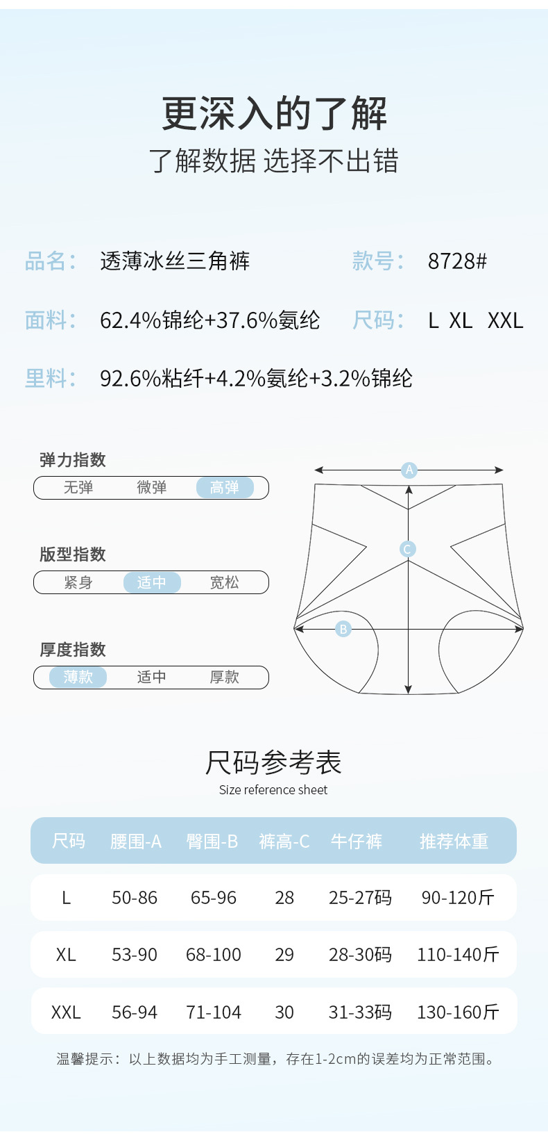 High-waisted, belt-tightening ice silk mask underwear for women, antibacterial silk protein, cool groin sensation, summer seamless thin triangular pants pic 29