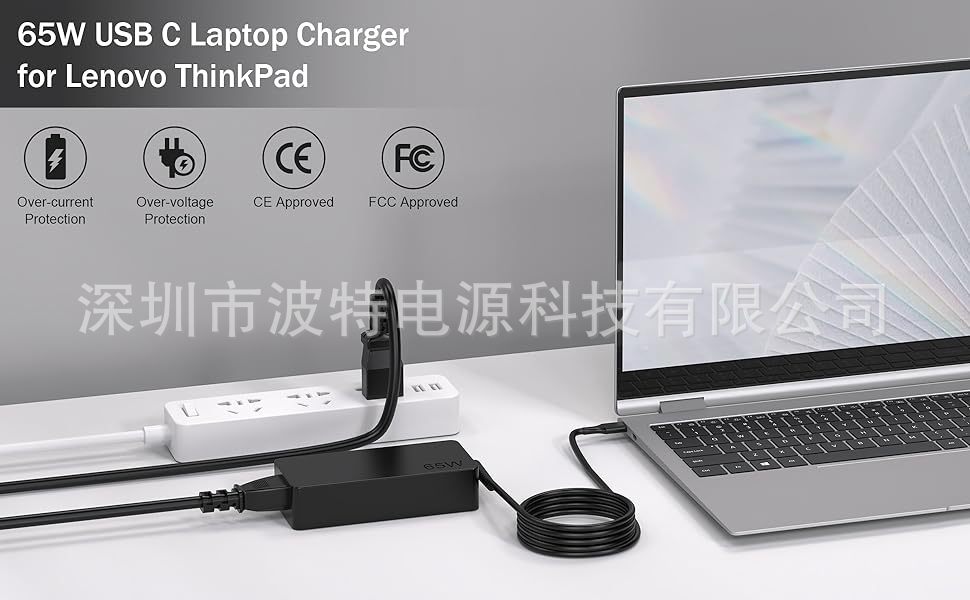 适用于联想 Thinkpad/Yoga/Chromebook 笔记本电脑65W充电器USB-C详情2