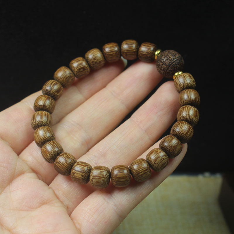 沉香木圆满款20mm手串老型珠算盘珠手链国风文玩佛珠念珠手饰详情13