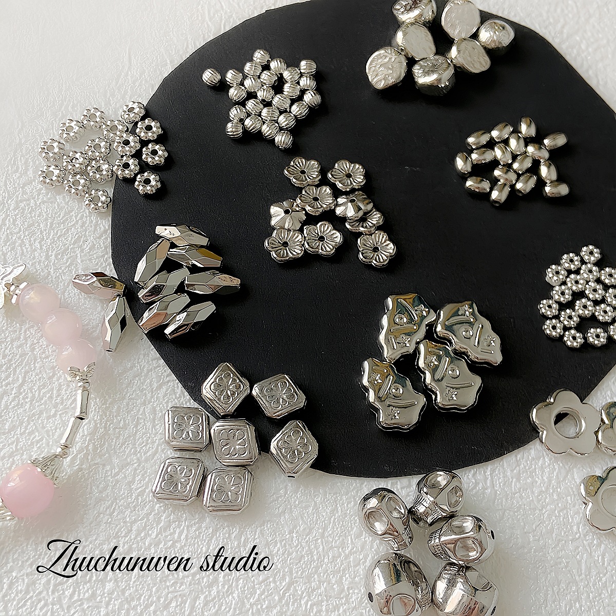 【 Silver ccb Series 】 Versatile and affordable basic beaded beads, flower heart scattered beads, diy handcrafted beading material pic 3