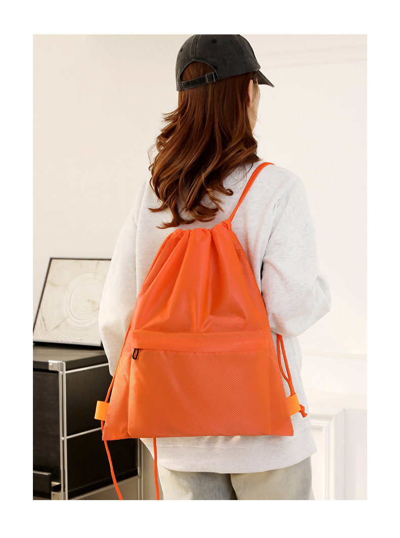 Customized waterproof drawstring backpacks, sports and fitness bags, hiking and running backpacks, cross-border basketball and football bags pic 20