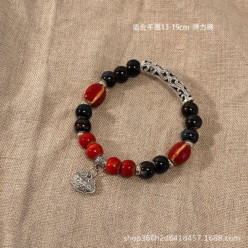 手作款 新中式民族风陶瓷手链女国风手饰串珠手串2023年夏季新款详情13