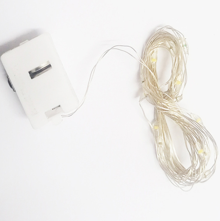 Light emission gift box decoration LED copper wire light string, starry sky flower bouquet, handcrafted material wholesale, flashing light indoor pic 5