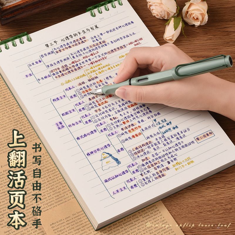 Upside-down loose-leaf notebook b5, detachable coil notebook, vertical flip notebook, diy notebook, student notepad pic 9