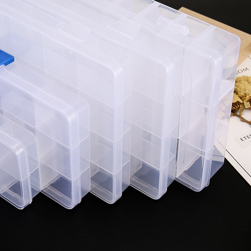15-compartment transparent plastic box/decorative storage box inserts can be assembled with DIY handmade jewelry accessory materials pic 5