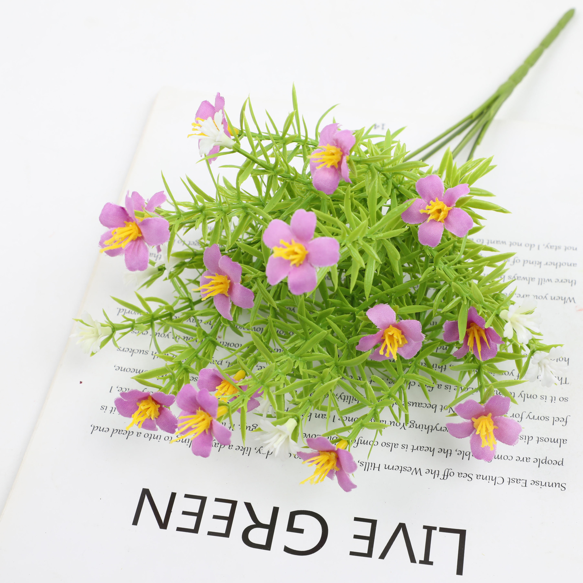 仿真塑料花米兰草家居装饰人造花束仿真植物假花绿植水草工厂批发详情9