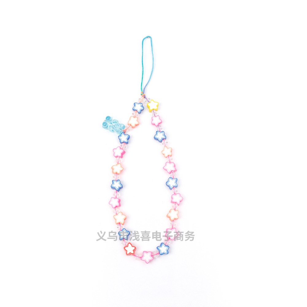 European and American soft clay phone chain, colorful fruit anti-loss creative phone case hanging decoration, flower heart phone lanyard pic 6